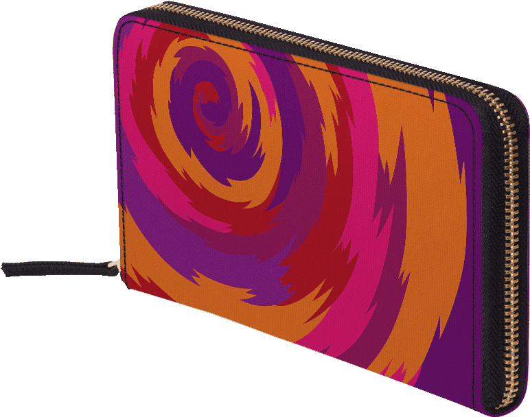 Dailyobjects Purple Swirl Women's Classic Wallet Buy - Spiral (900x900), Png Download