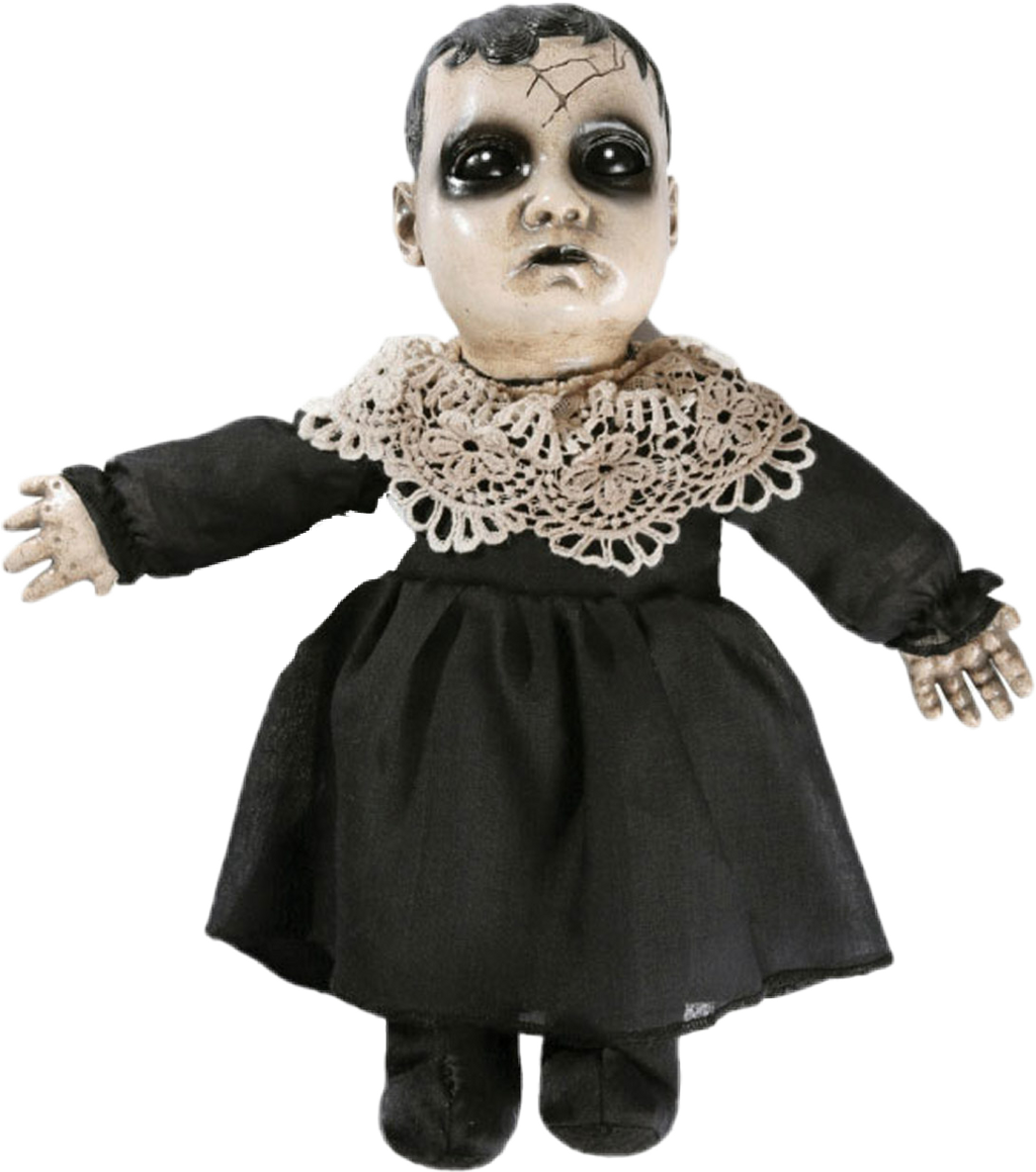 Freetoedit Doll Creepy Horror Vintage Cracked Grunge - Halloween Doll (1024x1159), Png Download
