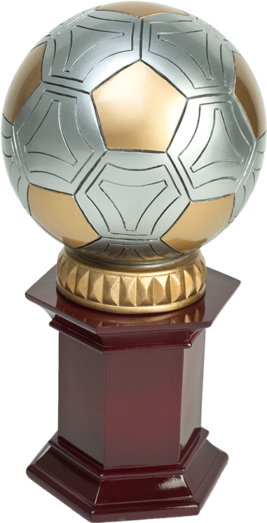 Sport Ball On Rosewood Base Trophy For Soccer Events - Sportball (486x1200), Png Download