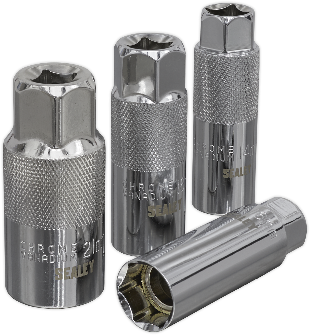 Ak6556 Sealey Spark Plug Socket Set 4pc 3/8 - Bullet (1200x1200), Png Download