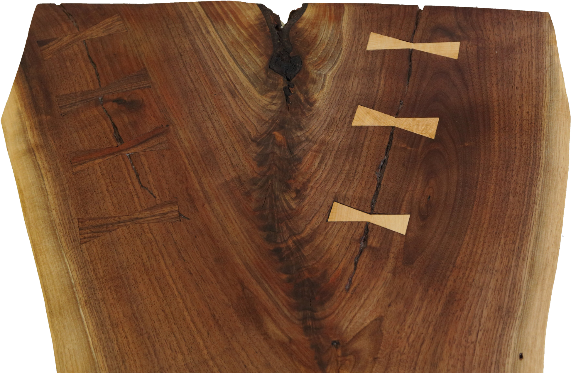 Hand Crafted Wooden Bench, Live Edge Black Walnut - Plank (2048x1338), Png Download