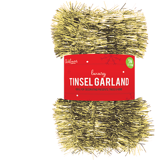 Christmas Tinsel Garland 5m X - Grass (800x620), Png Download