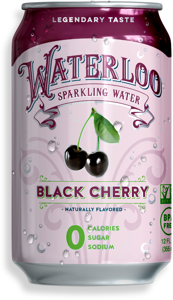 Can Blackcherry - Waterloo Sparkling Water (615x1007), Png Download
