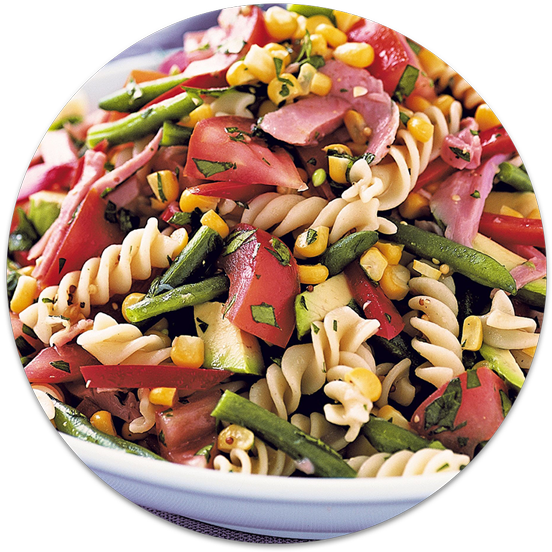 Classic Sides - Pasta Salad (1200x600), Png Download