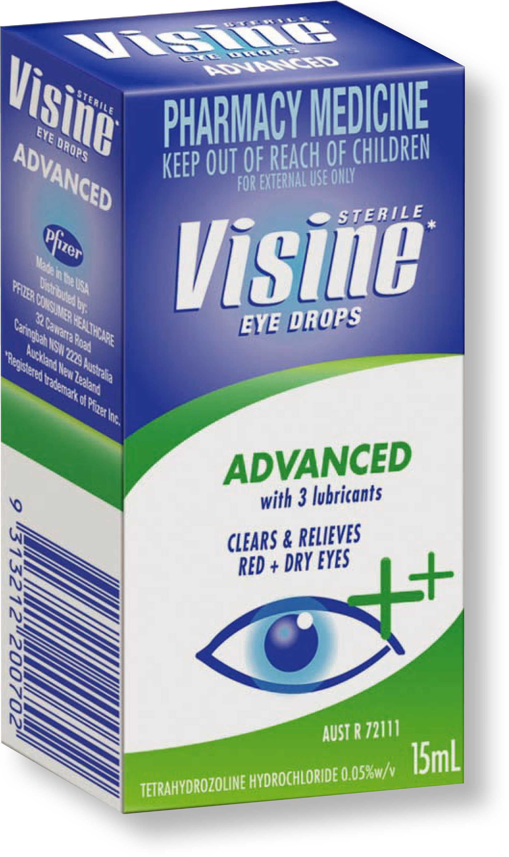 Visine4 - Visine Advanced Relief Eye Drops 15ml (1654x2784), Png Download