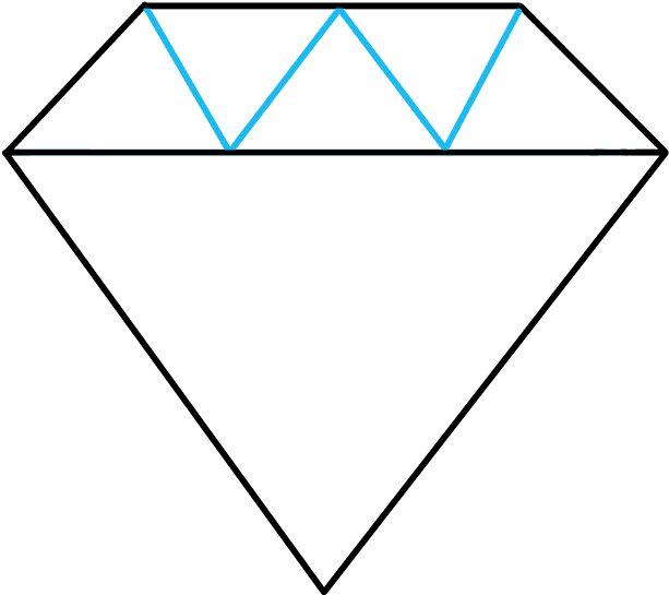 How To Draw Diamond - Draw A Diamond Step By Step (680x678), Png Download