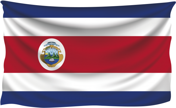 Wavy Costa Rica Flag - Costa Rica (866x650), Png Download