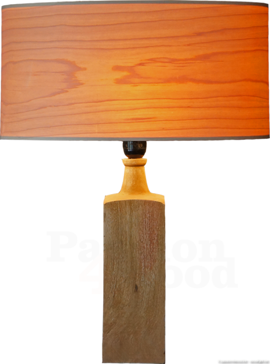 Ovale Tablelamp In Maple Wood Uitgesneden - Transparent Wood Lamp Png (534x720), Png Download