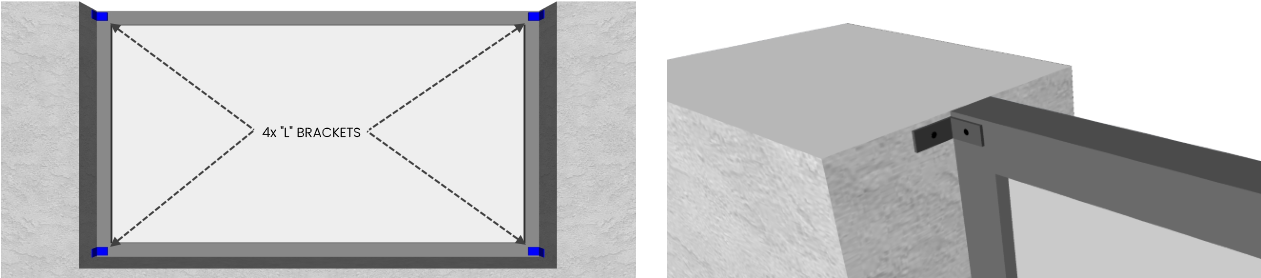 Fixing Metal Railings To Wall/ Pillar - Wall (1260x333), Png Download