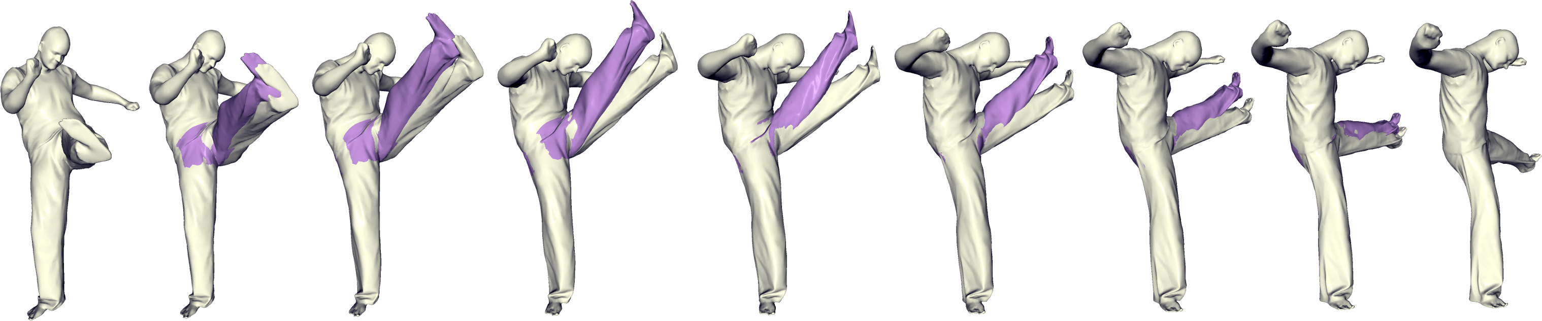 Dressed 3d Humans In Motion - Illustration (3037x633), Png Download