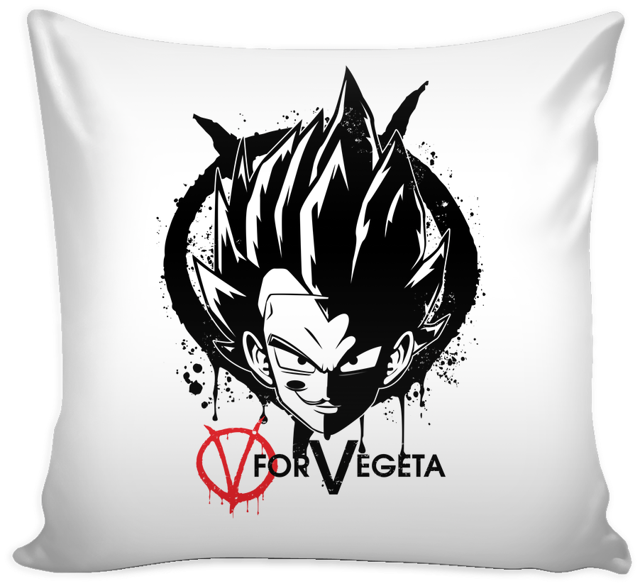 Super Saiyan Vegeta V Vendetta Pillow Cover 16" - Transparent Pillow Cute Png (1024x1024), Png Download