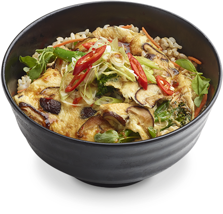Shiitake Mushroom Donburi - Shiitake Donburi Wagamama Calories (560x560), Png Download