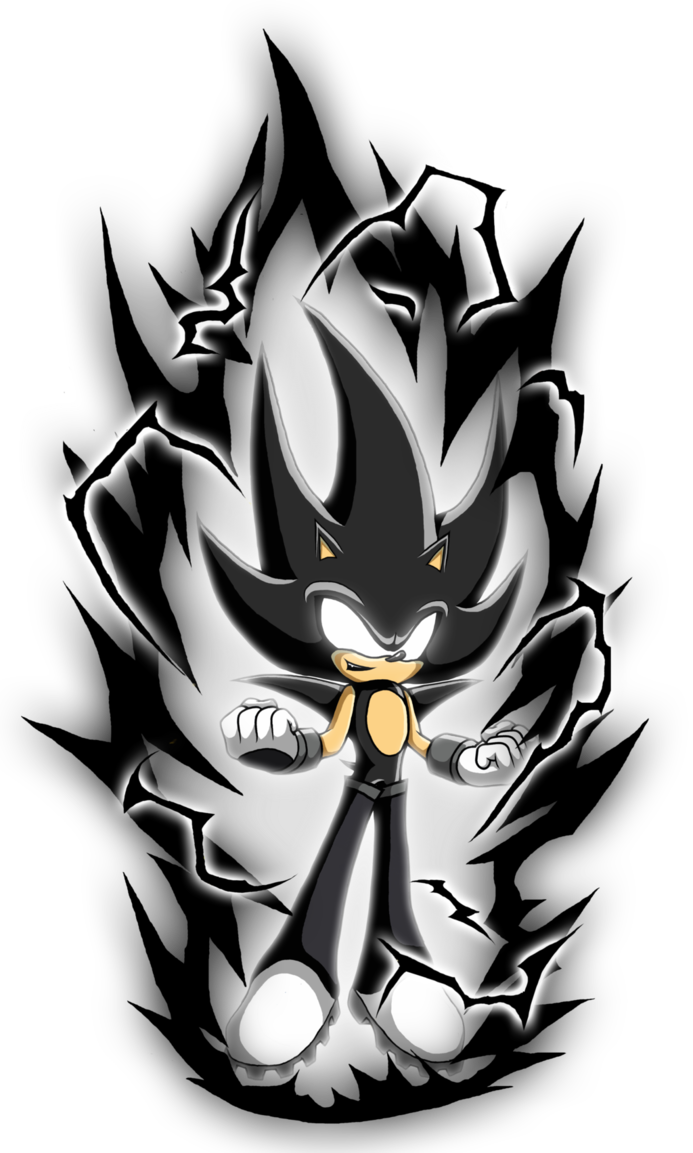 Hyper Sonic Black By - Sonic Black Png (693x1153), Png Download