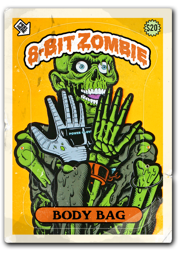 8-bit Zombie Body Bag - Horror (600x820), Png Download