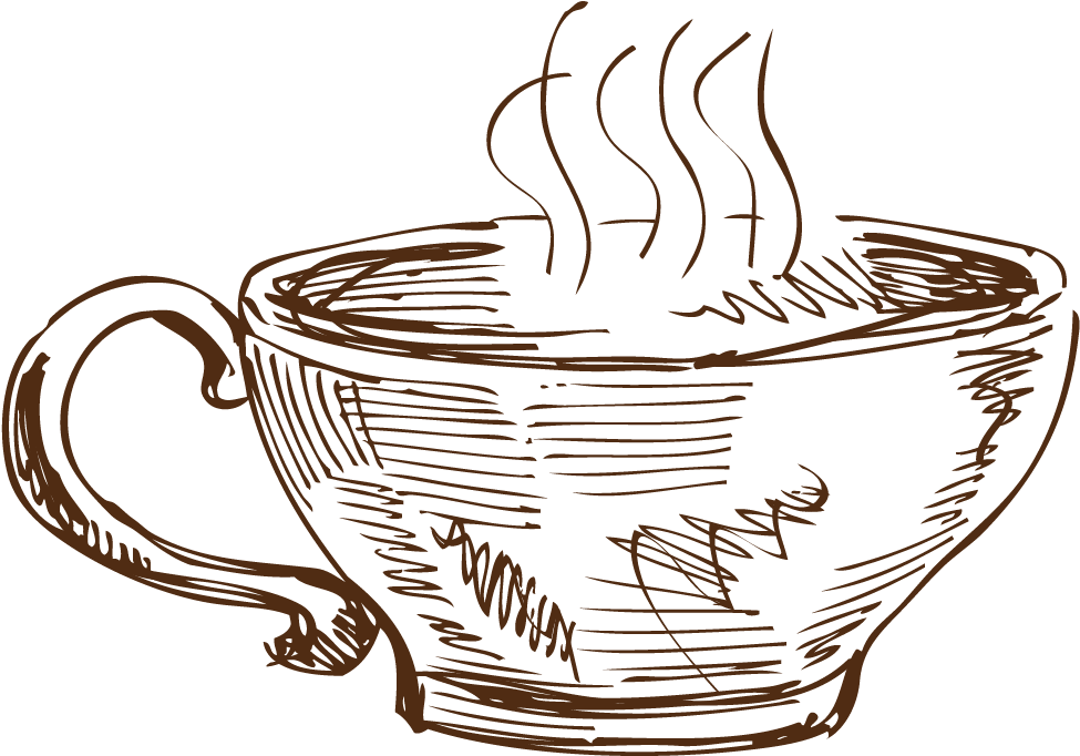 Clip Royalty Free Bakery Drawing Cafe - Tea (1179x1249), Png Download