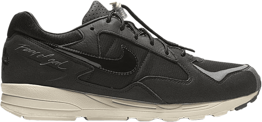 Nike Fear Of God X Air Skylon 2 'black' - Nike - Air Skylon Ii Felt And Mesh Sneakers - White (850x397), Png Download