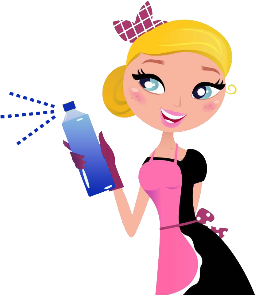 Vector Sparkles Clean Transparent Stock - Cleaning Cartoon Ladies (899x990), Png Download