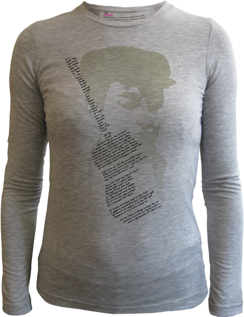 Bob Dylan Acoustic Women Grey - Weadmire.net (800x1101), Png Download