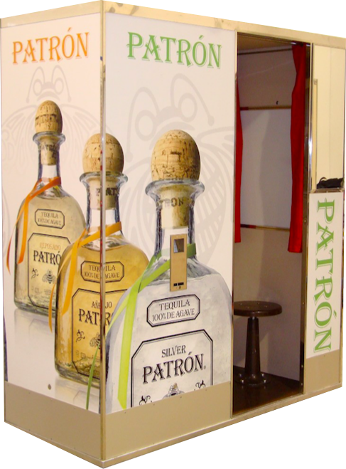 Patron Silver Classic Photo Booth - Glass Bottle (487x659), Png Download