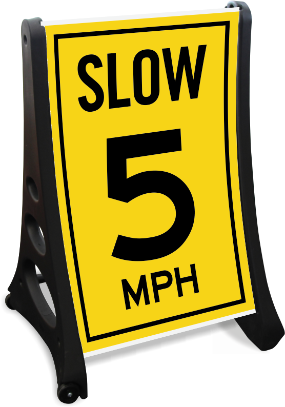 Parking Lot Speed 5 Mph Sidewalk Sign - Kiss And Drop Off (800x800), Png Download