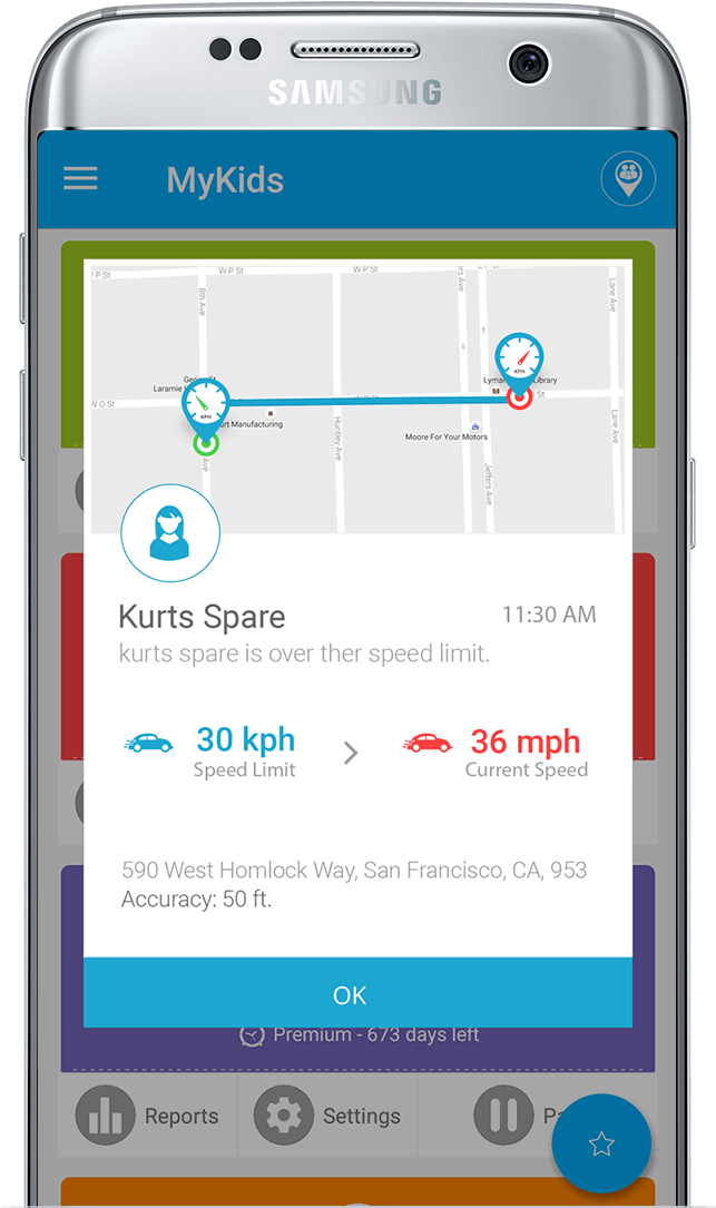 Teensafe Speed Alerts - Geo-fence (668x1088), Png Download