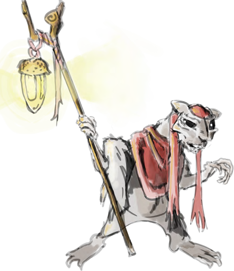 Wizened Feamle Leader Of Squirrels - Squirrel (813x940), Png Download