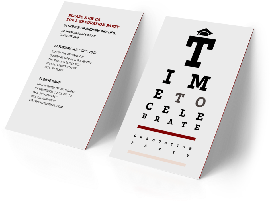 Optometry-themed Graduation Party Invitation - Number (1000x1000), Png Download