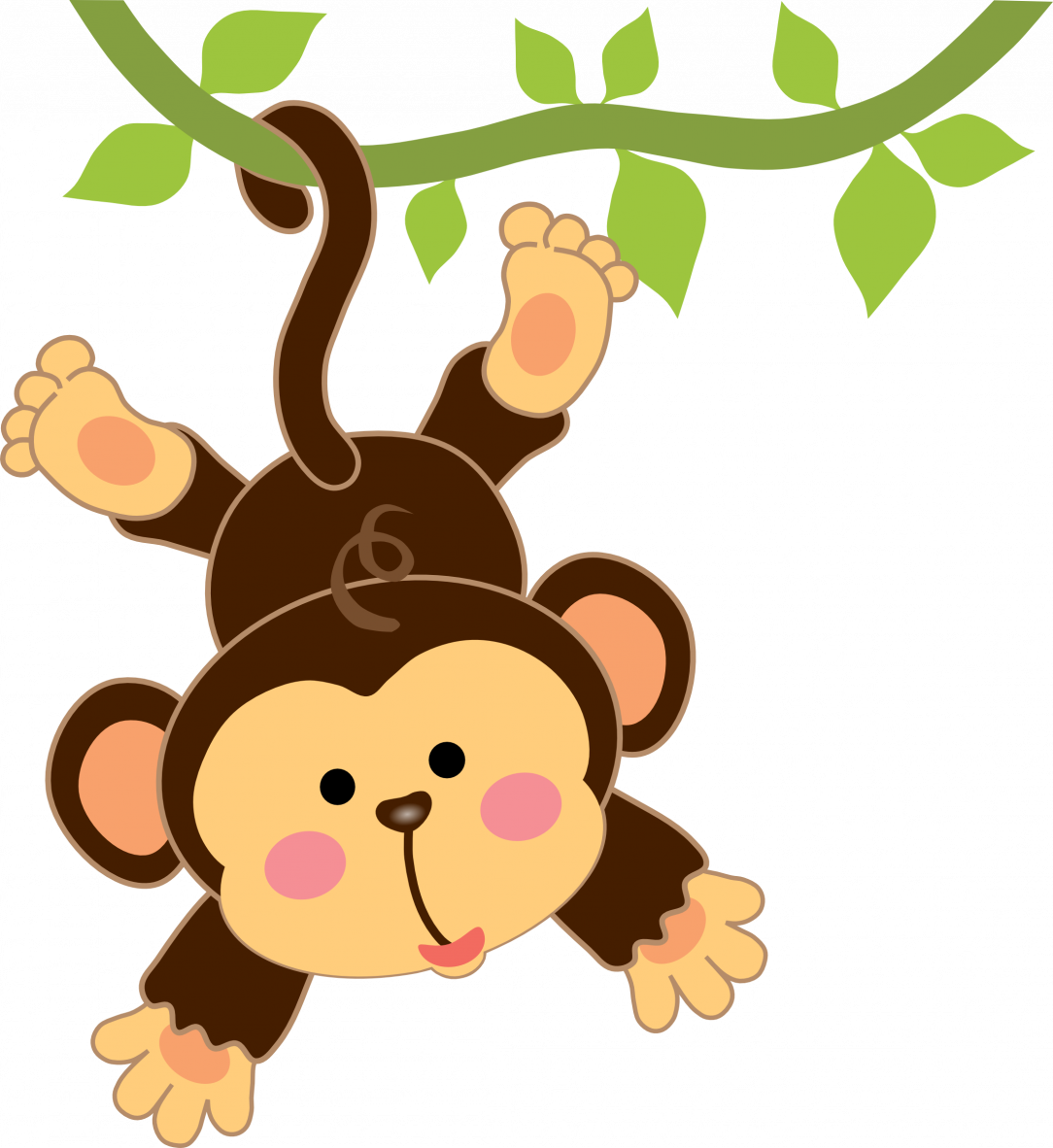 Large Size Of How To Draw The Monkey Cartoon A Swinging - Macaco Safari Desenho (1084x1182), Png Download