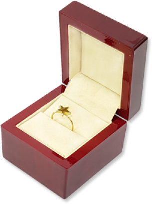 Wooden Ring Box- W401 Beige - Bed (600x695), Png Download