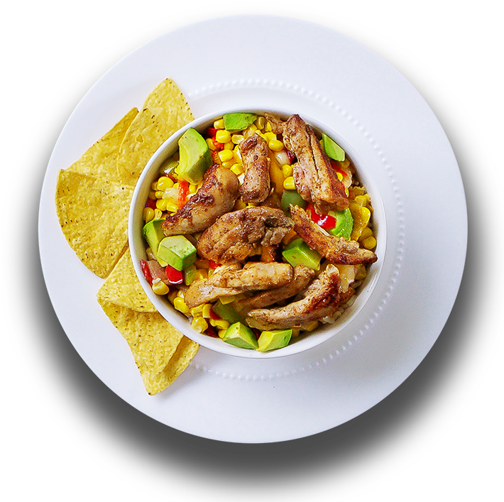 Chicken Fajita Bowl (709x758), Png Download