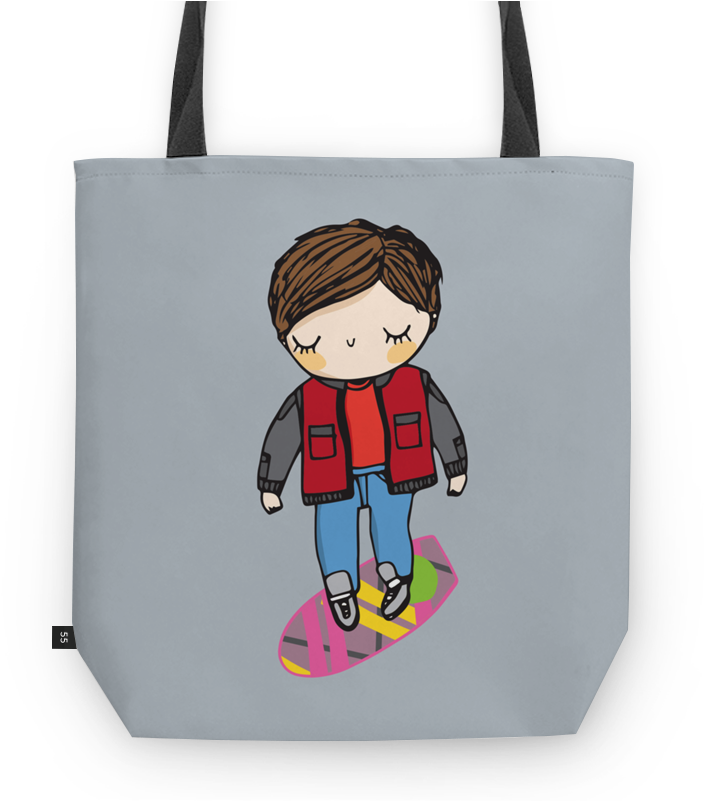 Bolsa Marty Mcfly De Júlia Limana - Tote Bag Design Drawing (800x800), Png Download