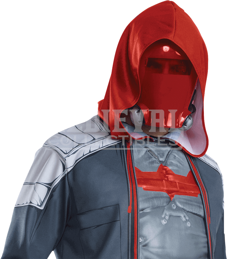 Mens Arkham Red Hood Costume - Adult Batman Dc Comic Red Hood Costume (850x850), Png Download