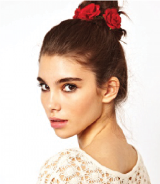 Rose Hair Bun Holder - Flower Head Piece For A Bun (800x600), Png Download