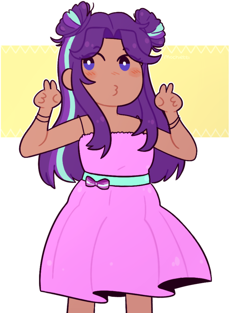 Mochietti, Clothes, Dress, Female, Hair Bun, Human, (1062x1024), Png Download