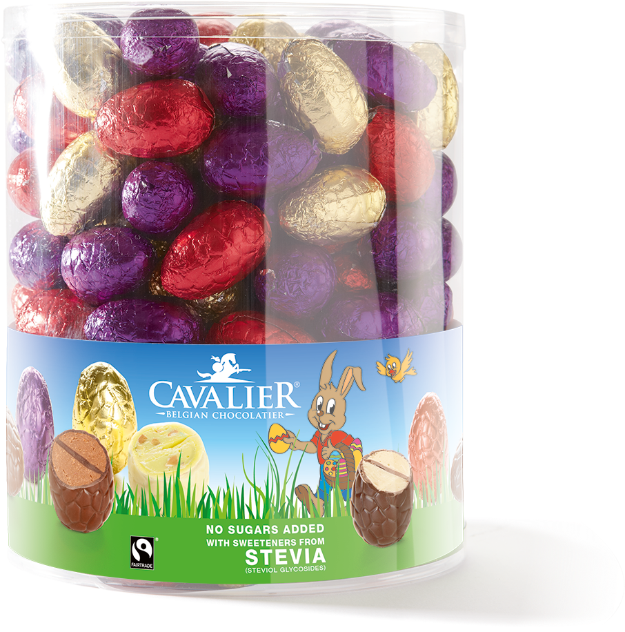 Easter Eggs - Mix - 2kg - Cavalier Stevia Chocolate Bar Orange Dark, 40g (1015x1024), Png Download