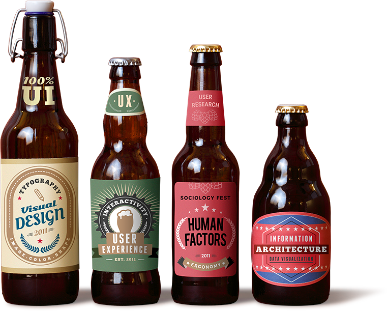 Bottles Design Showcasing User Experience Disciplines - User Experience (761x611), Png Download