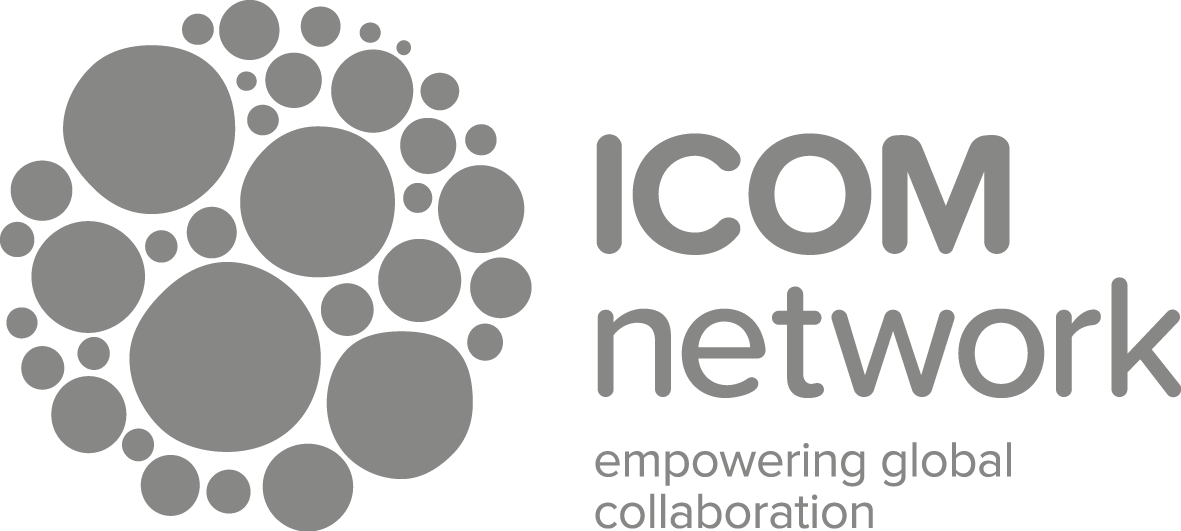 Icom Network Member - Icom Network Logo (1181x531), Png Download