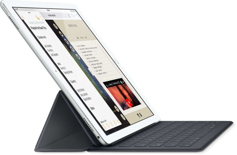 Multi-tasking Makes Tasks Like Taking Notes On A Webpage - Apple Mjyr2zm/a Ipad Pro Smart Keyboard - Black (1000x652), Png Download