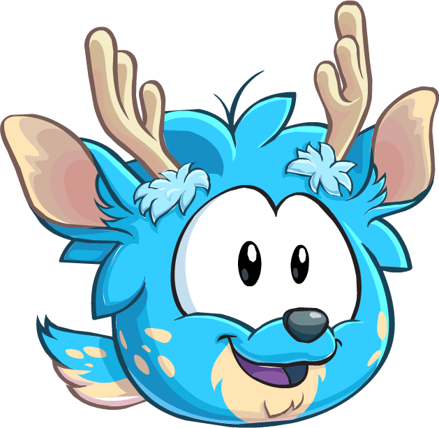 Puffle Blue1016 Paper - Club Penguin Puffles Deer (629x613), Png Download