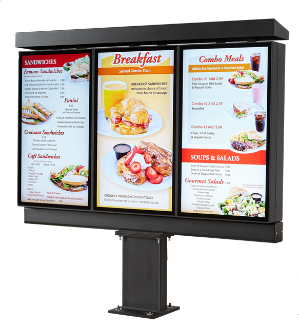 Drive Thru Solutions Howard Company Mainstreet Menus - Digital Menu Drive Thru (583x640), Png Download
