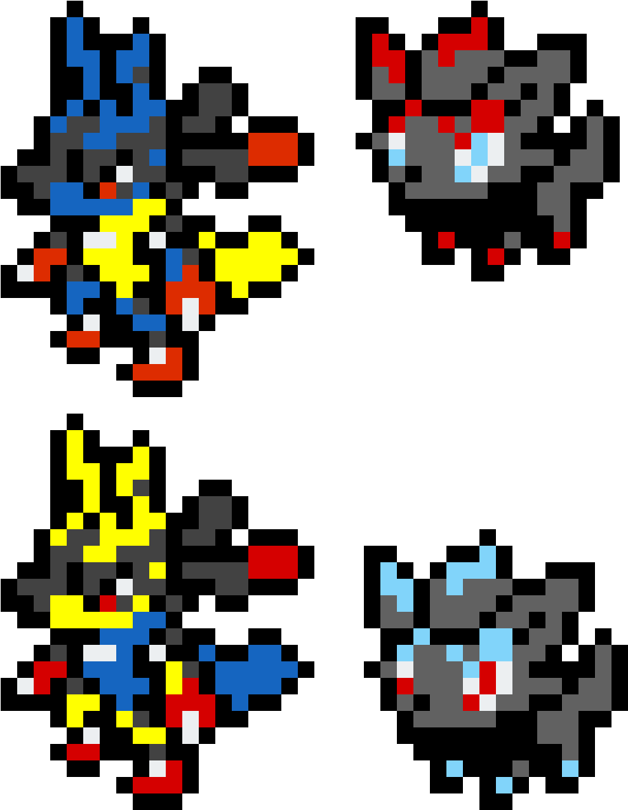 Mega Lucario And Zorua - Drawing (1200x1200), Png Download