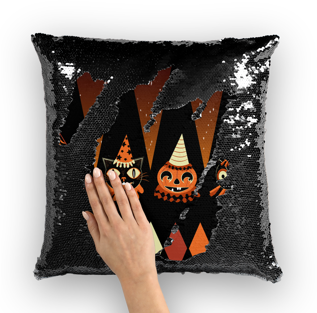 Halloween Party Animals ﻿sequin Cushion Cover - Cushion (1024x1024), Png Download