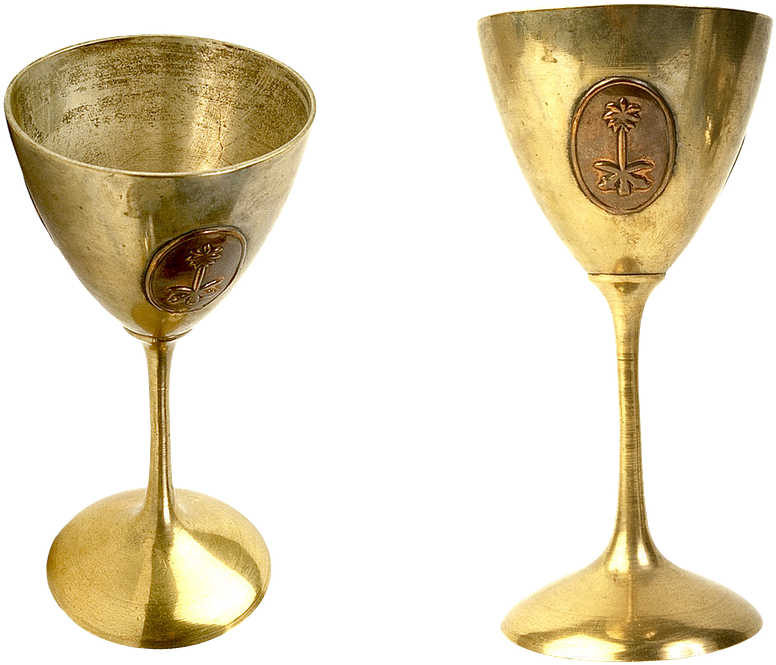 Gilding Cup, Glass, Tableware, Elegant, Hammered, Gold - Gold Plating (885x720), Png Download