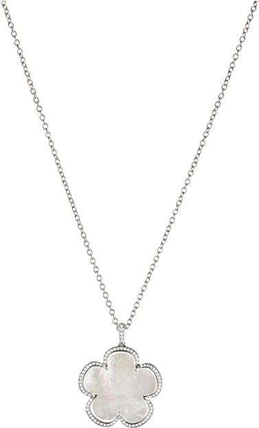 Iconic Flower Pendant - Georg Jensen Heart Necklace (700x700), Png Download