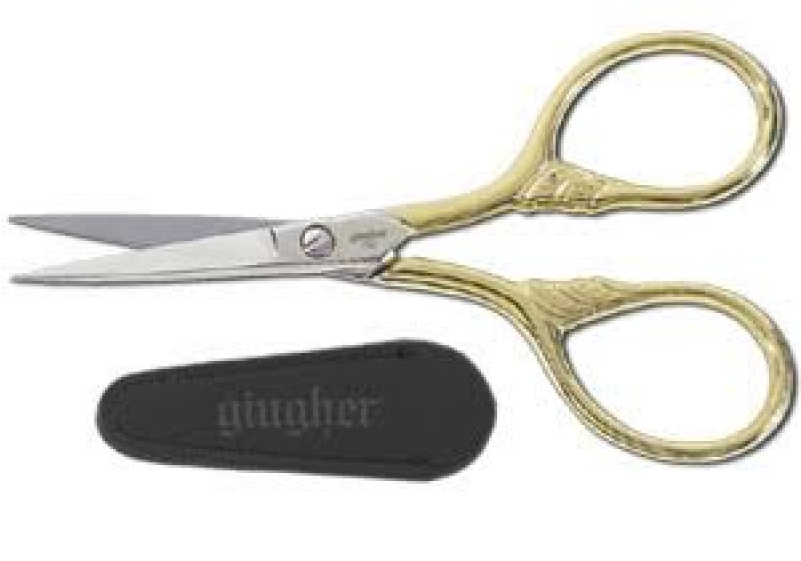 Gingher 35 Goldhandle Lions Tail Scissors - Gingher 3 1/2" Lion's Tail Embroidery Scissor - G-lt (800x800), Png Download