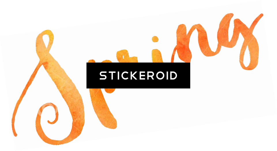 Spring - Calligraphy (961x524), Png Download