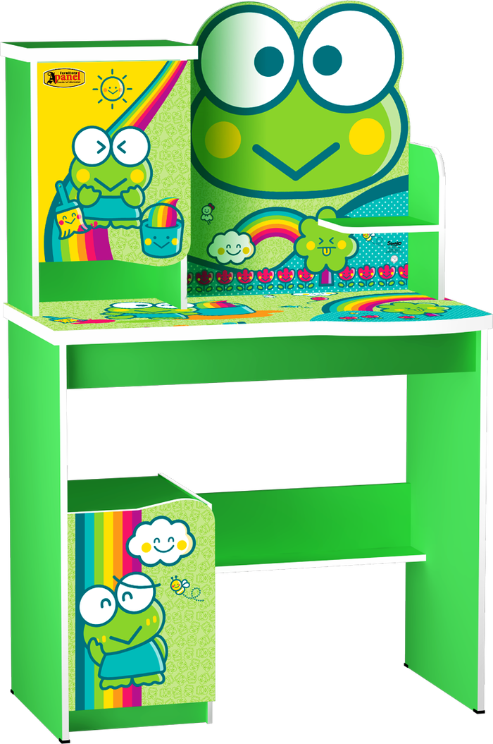 A Panel Meja Belajar Keroppi Sd-5211 Kr - Harga Meja Belajar Anak Karakter (700x1055), Png Download