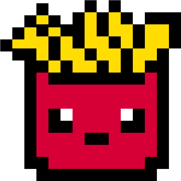 French Fries - Pixel Art Mcdonald's (1200x1200), Png Download