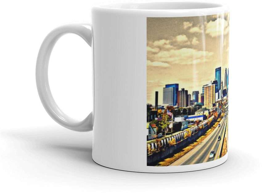 Minneapolis Skyline - Michael Steddum Brittany Double Brittany 11oz Coffee (1000x1000), Png Download