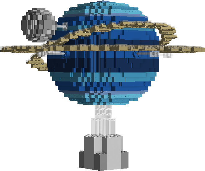 Ringed Planet With Moon - Globe (1194x691), Png Download